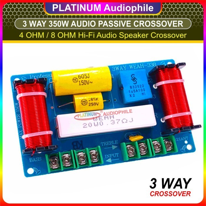 Crossover Pasif 3 Way Passive Speaker Crossover Low Mid High Weah-338