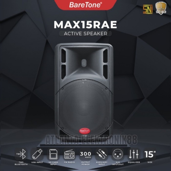 Speaker Baretone Max15Rae Baretone Active Speaker Baretone Max 15 Rae