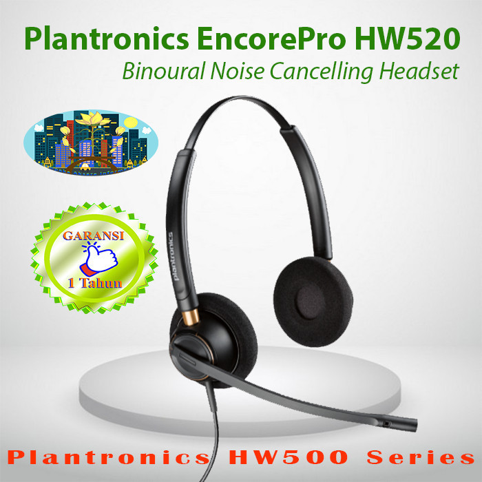 Plantronics Encorepro Hw520 Wideband Binaural Nc Headset