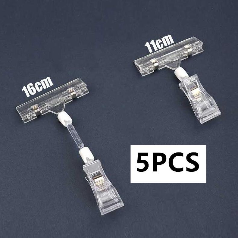 

Be09 5PCS jepitan promo Penjepit Label Papan Tag Hanger Transparan 11cm Terlaris