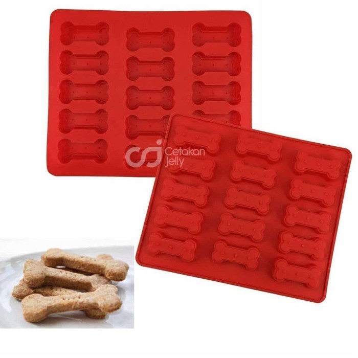 

FX252 CJ Cetakan Silikon Puding Kue Dog Bone Tulang Anjing 15 cavity FREE ONGKIR