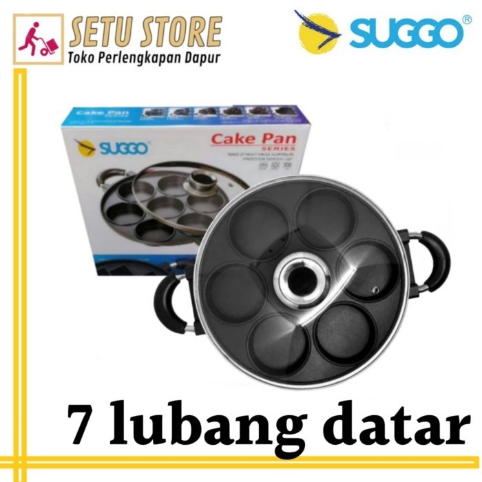 

QF234 Cetakan kue SUGGO lubang 7 datar loyang pencetak martabak apem mini SALE