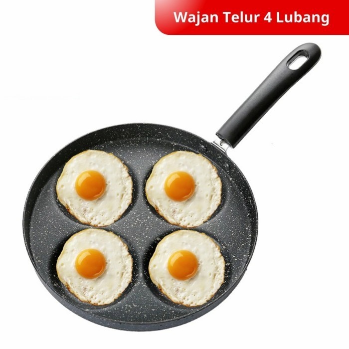 

IA327 Teflon Pancake / Panci Loyang Telur 4 Lubang Cetakan Kue Bulat Omelet GRATIS ONGKIR