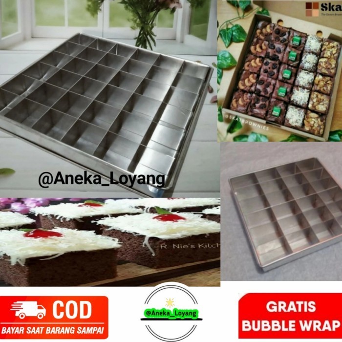 

PT475 loyang sekat brownies/cetakan kue sekat brownis loyang sekat alumunium PROMO