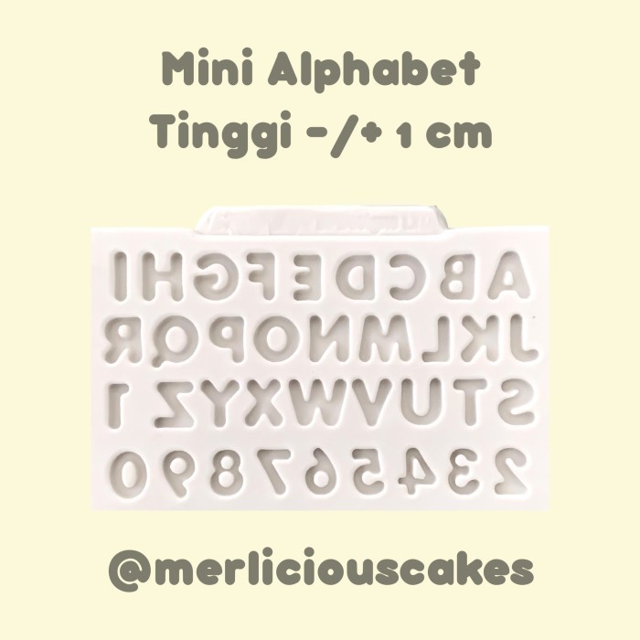 

ZJ234 Mini Alphabet Silicone Silikon Mould Mold Cetakan Fondant Cake Kue NEW
