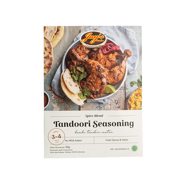 

FA114 (BUMBU BAHAN MASAKAN) JAYS SPICE BLEND TANDOORI SEASONING 30GR BIG SALE