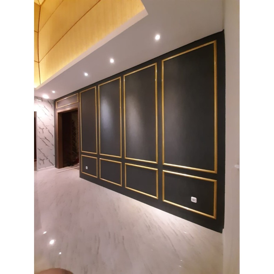 Gold Decor Dinding Emas Moulding Panel Bingkai Emas Frame Gold