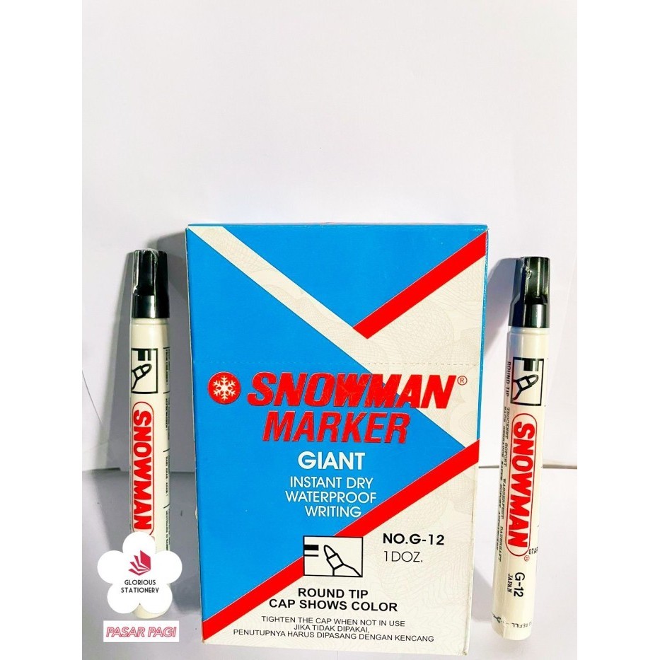 

Spidol Permanen G12 Merk Snowman -Anza Wahda