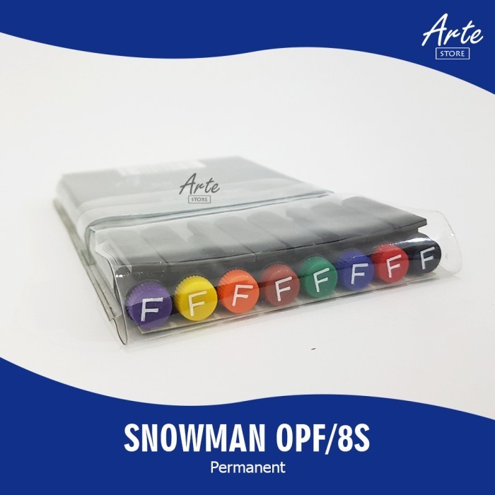 

Spidol Snowman Ohp Opf Opm Set 8 Warna -Anza Wahda