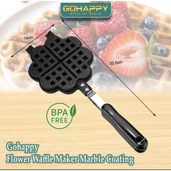 Gohappy GHC52 Waffle Maker Cetakan Kue Bunga