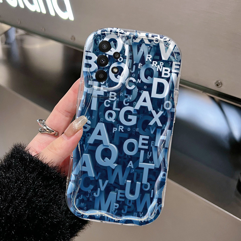 Casing Hp Samsung Galaxy A22 M22 A23 A21s A24 Case Casing HP pola huruf ponsel Softcase lunak baru c