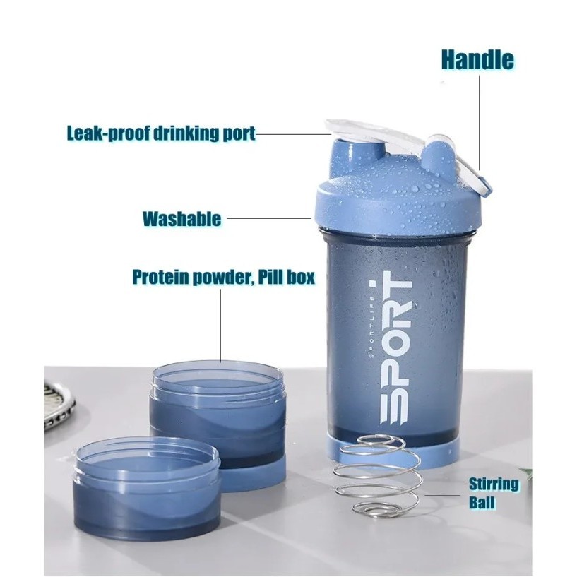 Protein Shaker - Botol Minum Olahraga / Botol Minum Protein Shaker