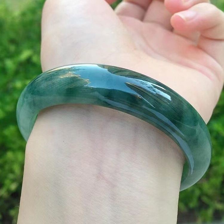 With Certificate Ice-like Myanmar Jade Jade Bracelet Women's Jade Bracelets