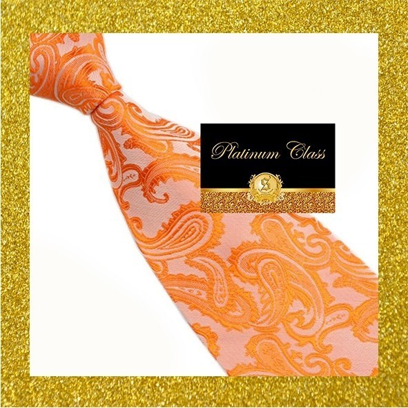 dasi Dasi Batik Pria Besar Warna orange 4 Inch Platinum Class - blm disimpul(K5S4) dasi pria hitam p