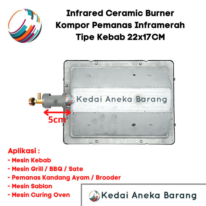 Kompor Stove Keramik Ceramic Infrared Gas Lpg Burner Kebab Bbq Grill