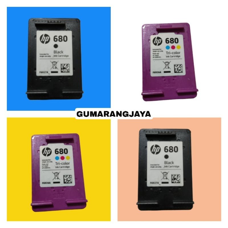 TINTA BEKAS HP 680 COLOUR ORIGINAL NEW