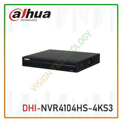 Nvr Non Poe 4Ch Dahua Nvr4104Hs-4Ks3 Support 1-Sata Up To 12Mp Onvif