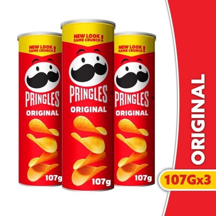 

NEW PRODUK [BUNDLE 3PCS] PRINGLES ORIGINAL KERIPIK 107GR !!!!!