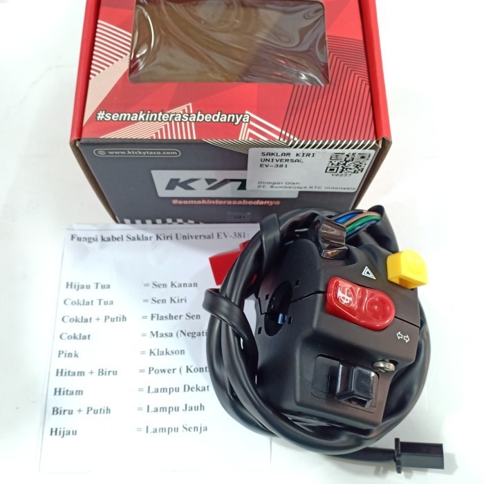 Restock Saklar Kiri Ktc Kytaco Ev-381 Universal/ Saklar Kiri Hazard Ktc Kytaco Diskon