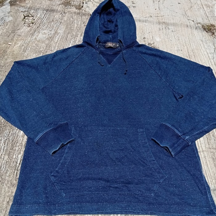 RRL DOUBLE V INDIGO HOODIE