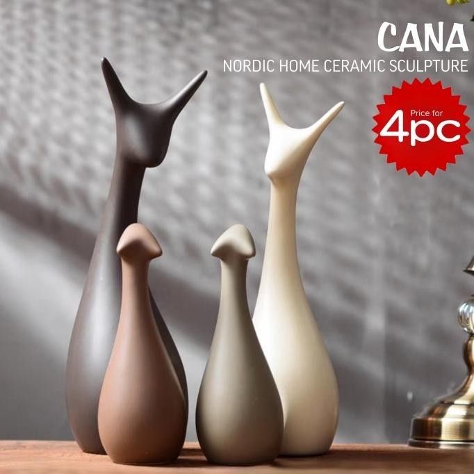 Terlaris Cana Nordic Ornament Patung Pajangan Meja Dekorasi Rumah Souvenir Gift Original