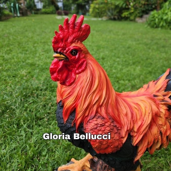 Terlaris Patung Ayam Jago Jantan Besar Pajangan Rumah Dekorasi Taman Kebun Limited Edition