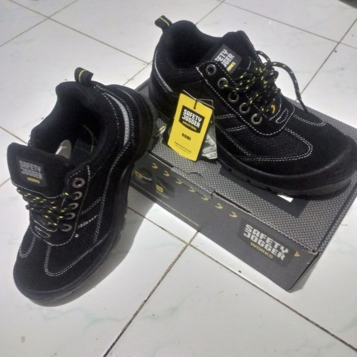 SAFETY JOGGER WORKS GOBI BLACK SAFETY BOOTS SHOES SEPATU KERJA 40