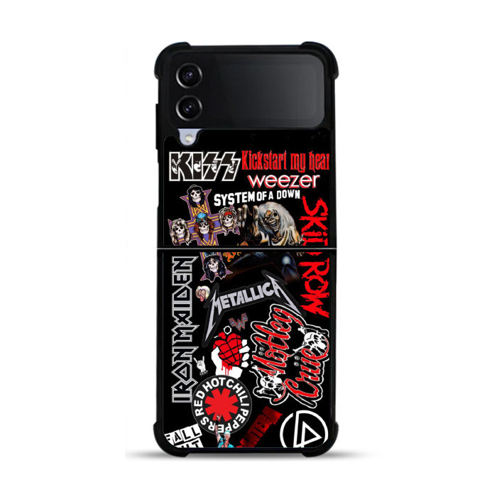 Case Casing Samsung Galaxy Z Flip 3 Z Flip 4 Z Flip 5 5G Rock Metal Aesthetic DF625