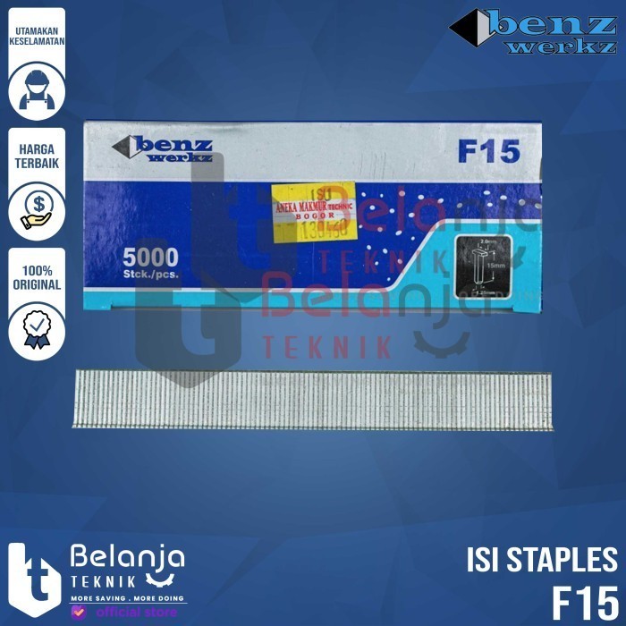 

Restock Benz Isi Steples I Paku Tembak F15 Lurus Refill Air Nailer 15 Mm F 15 Ready Stock