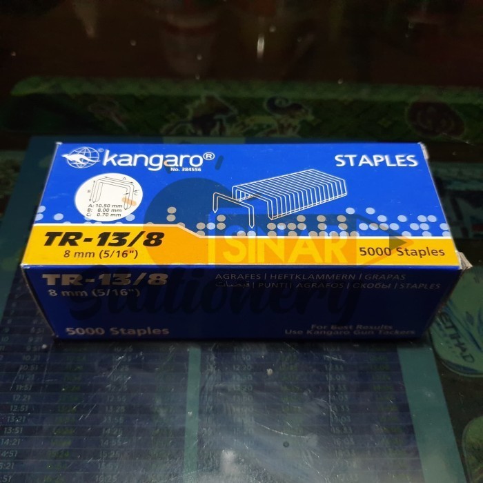 

Promo Isi Staples Tembak Tr 13/8 Kangaro Ready Stock
