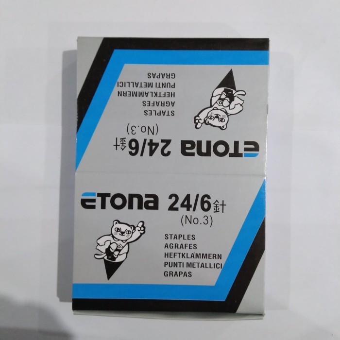 

Terbatas Isi Staples Etona No 3 / 1 Pak Isi 20 Kotak Bebas Ongkir