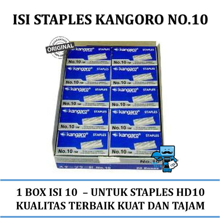 

Promo Refill Staples Kangaro No 10 Kecil (1Box/Pak) Best Quality