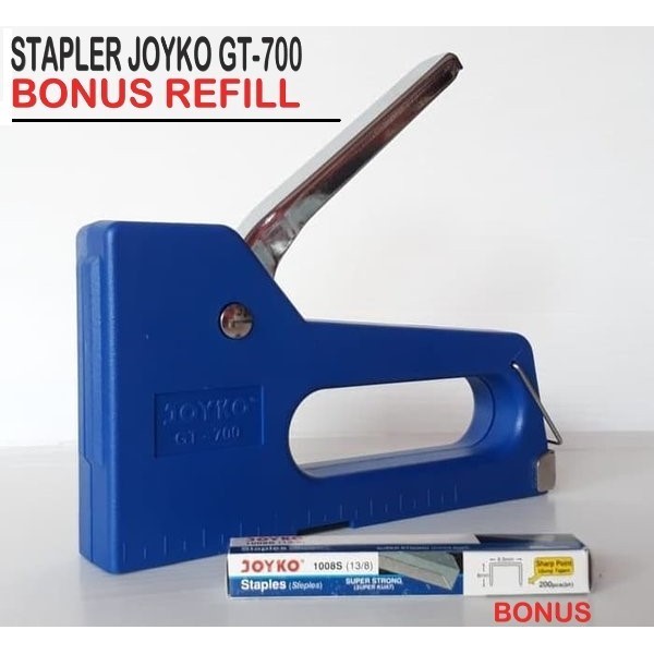 

Terbatas (Bonus Refill) Stapler Tembak Staples Tembak / Gun Tacker Joyko Gt 700 Premium