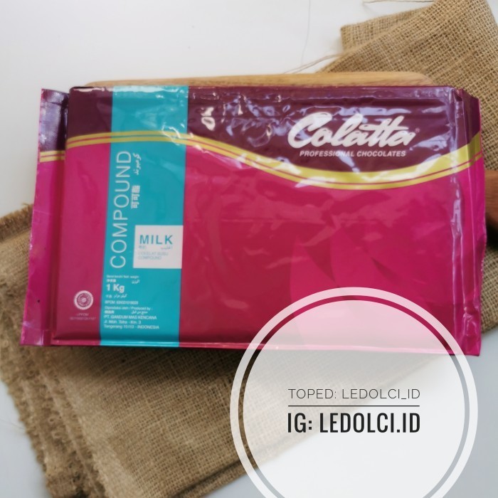 

Ready TERMURAH! COLATTA MILK CHOCOLATE COMPOUND COKLAT SUSU 1 KG