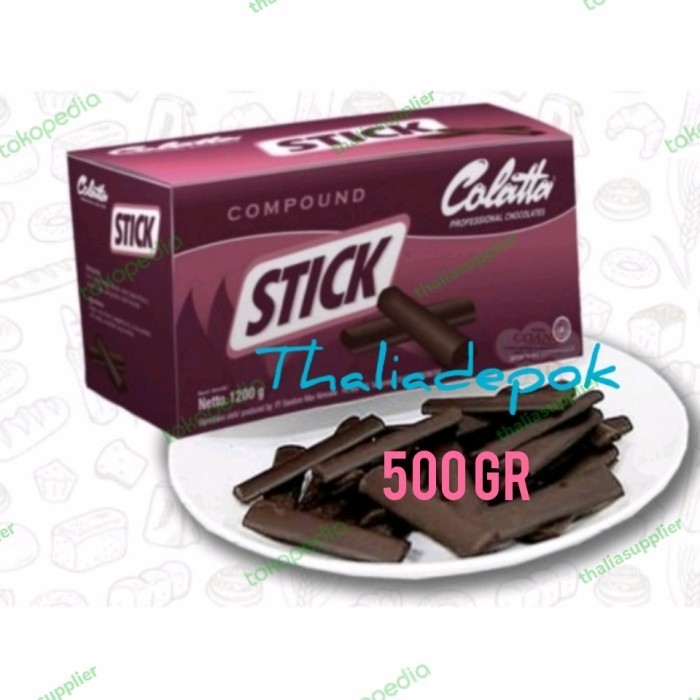 

Ready COLATTA COKLAT STIK COMPOUND ECER 500GR TAHAN BAKAR, HIASAN KUKIS ENAK