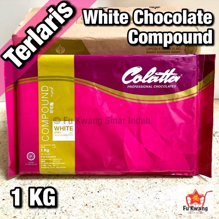 

Ready Colatta White Chocolate Compound Cokelat Coklat Putih Blok Batang 1 KG