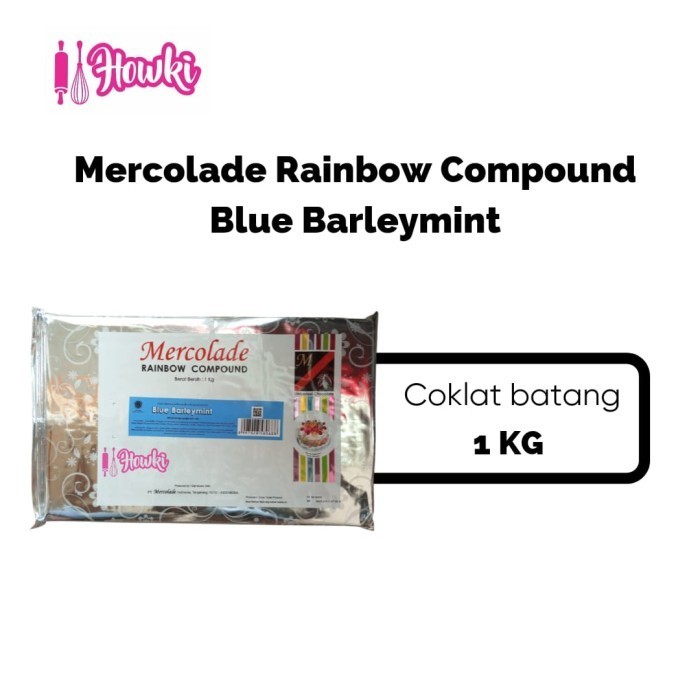 

Ready Mercolade Rainbow Compound Blue Barleymint / Cokelat Batang 1 kg