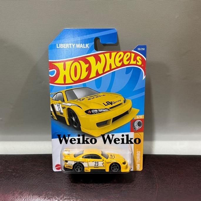 hotwheels silhouette nissan silvia s15 lbwk kuning