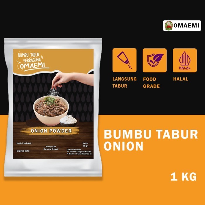 

Ready BUMBU TABUR ONION POWDER KEMASAN 1 KG FOOD GRADE