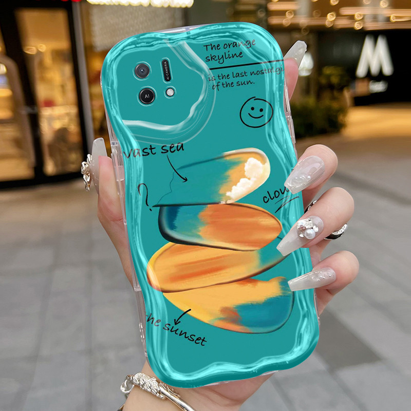 Casing Hp OPPO A16K OPPO A16E Case Casing pola terbaru aesthetic kartun lucu HP ponsel Kesing lunak 