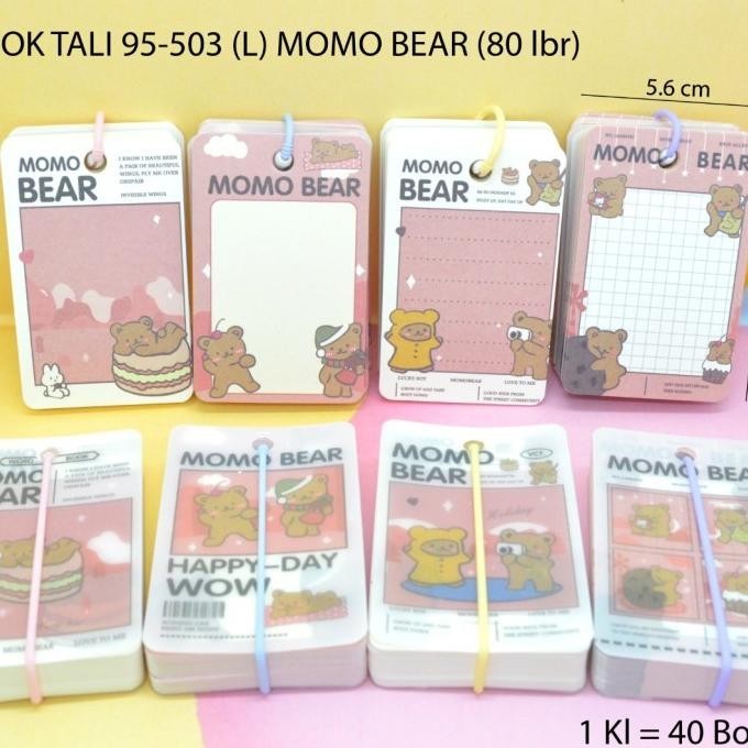 

memo book tali motif momo bear satuan