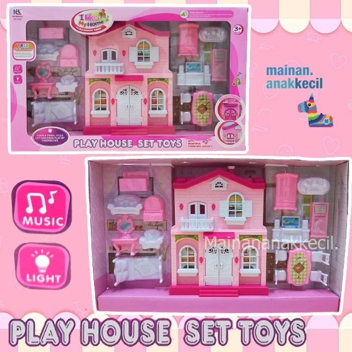 Mainan Anak Perempuan Rumah Rumahan Bertingkat Play House Set Toys