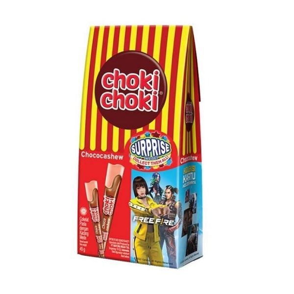 

CHOKI CHOKI SURPRISE CHOCO-CASHEW 5 PCS X 10 GR - COKLAT