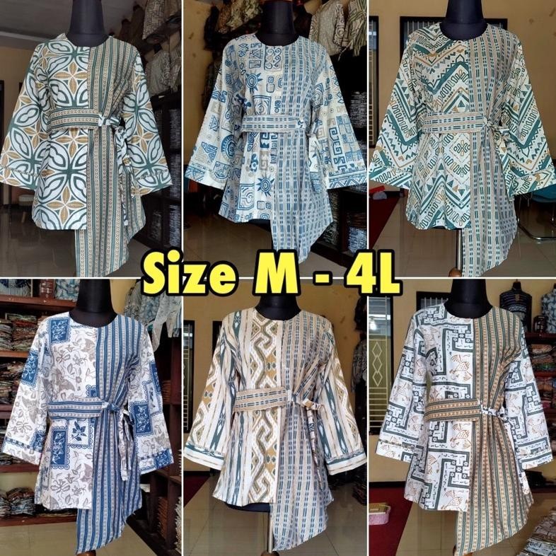 New Batik Wanita Modern Terbaru 2022 Kerja Lengan Panjang Pendek Kantor