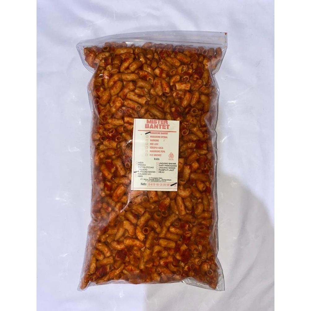 

Makaroni Bantet Pedas Daun Jeruk 1Kg 6 Rasa | Mister Bantet Snackpro