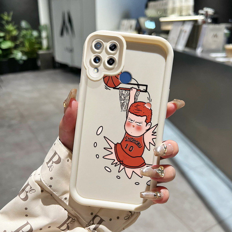 Casing Hp Realme C15 Case pola kejam Anak laki-laki  Casing HP lembut ganda Kesing pelindung silikon