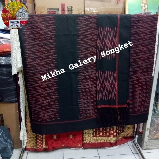 Songket Tarutung Sibolang Rasta Mesin Hitam Merah