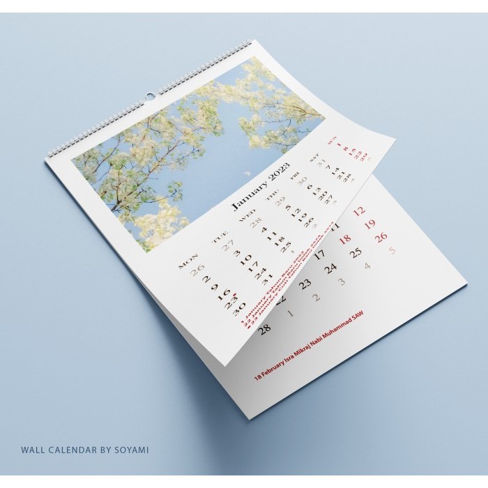 

Fauma Kalender Dinding A3 Watercolor 02 Flower Aesthetic Premium Quality