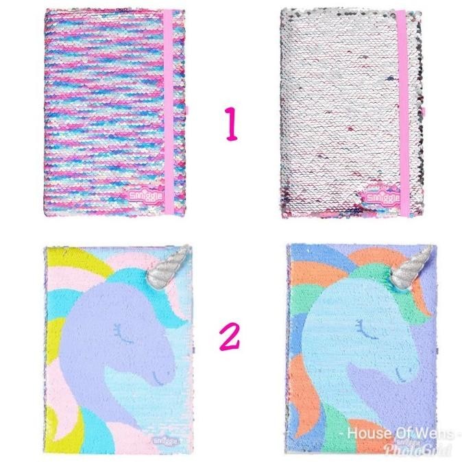 

New Sale Smiggle A5 Riversey Sequin Notebook - Buku Diary Notebook Smiggle Pengiriman Cepat