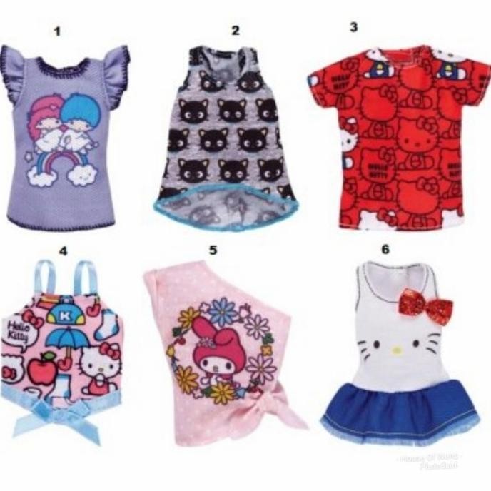 Ready Barbie Hello Kitty Clothes Original - Baju Boneka Barbie - Baju Barbie Original